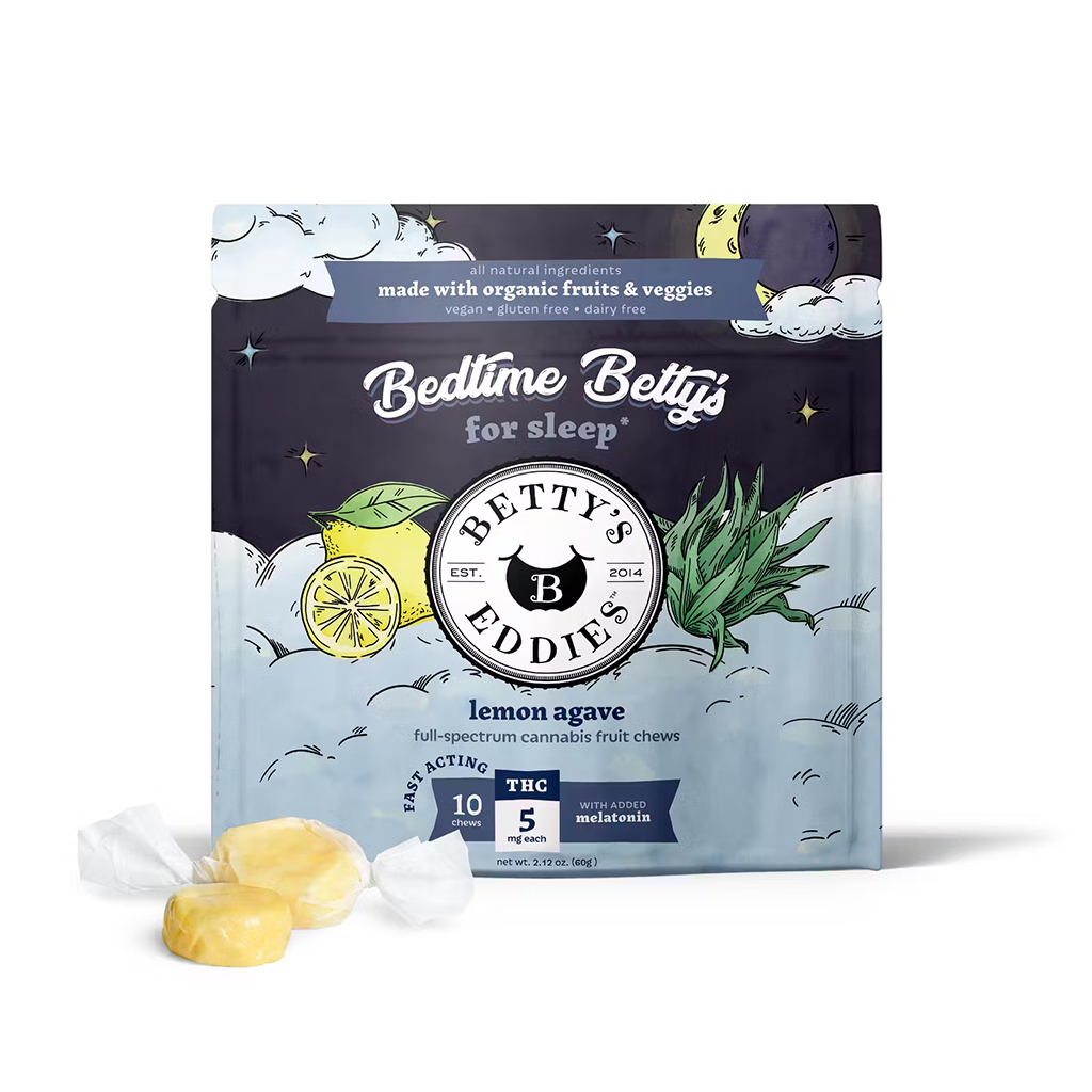 Betty’s Eddies Bedtime Betty’s Lemon Agave Fruit-Chews 10 Pack (50mg)