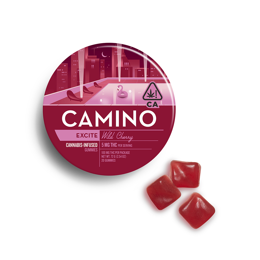 Camino Sativa Excite Wild Cherry Gummies 20 Pack (100mg)