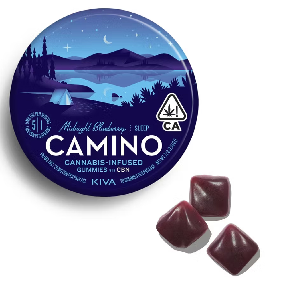 Camino THC：CBN 5：1 Midnight Blueberry Sleep Gummies 20-Pack (100mg THC, 20mg CBN)