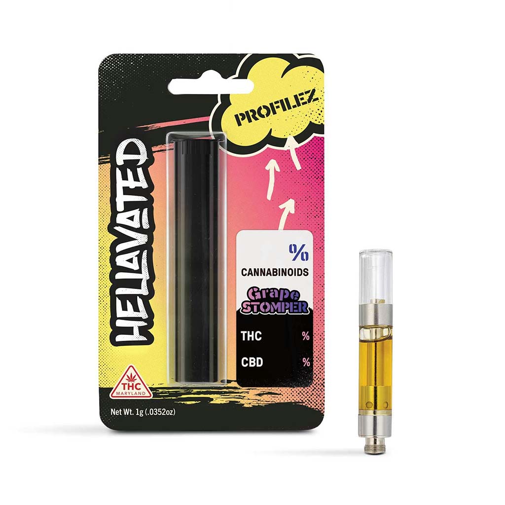 Hellavated Profilez- Grape Stomper Distillate Disposable (1g)