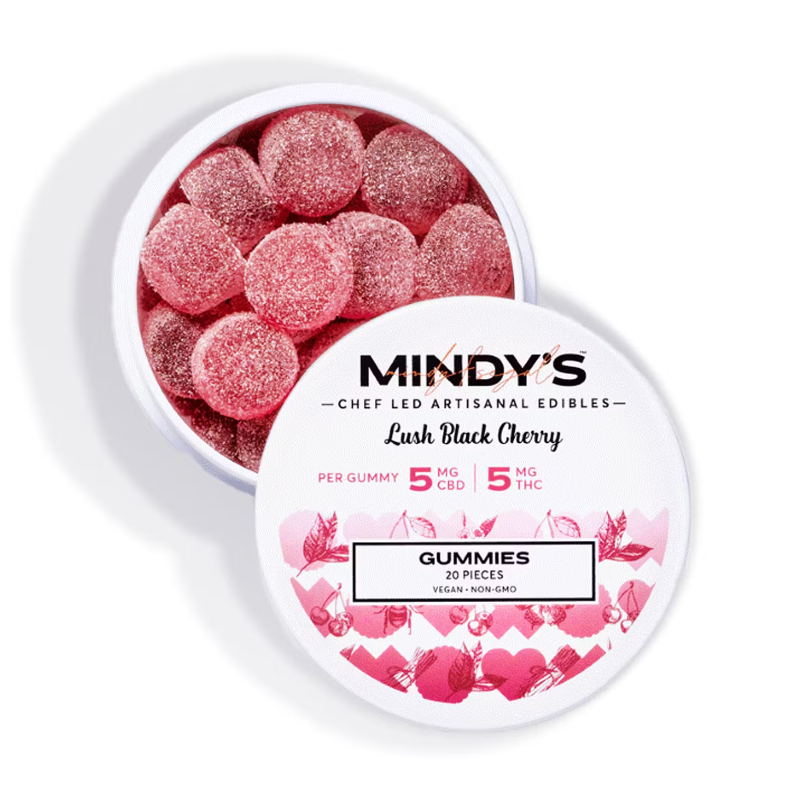 Mindy's Edibles – CBDTHC 11 Lush Black Cherry Gummies 20-Pack (100mg CBD, 100mg THC)