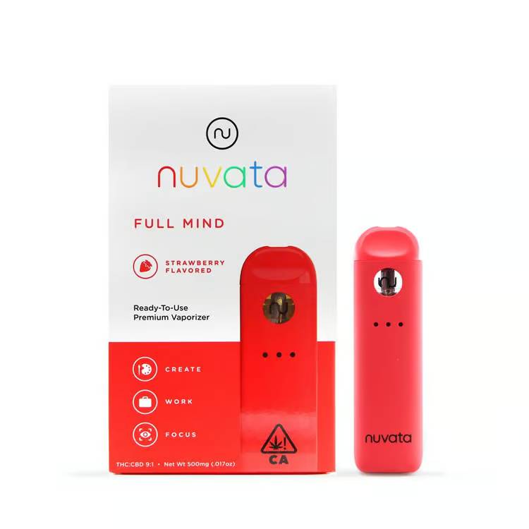 Nuvata CBD THC 19 Strawberry Full Mind Distillate Disposable (0.5g)