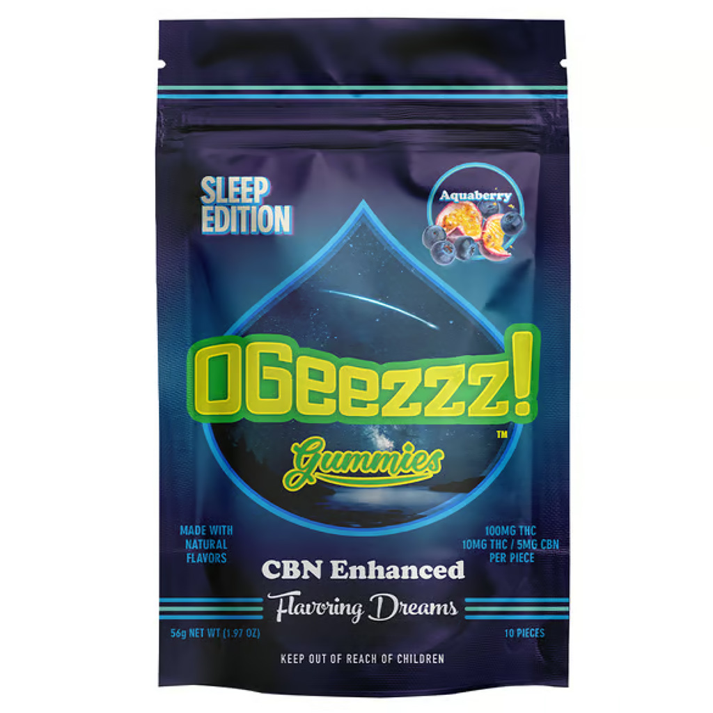 OGEEZ THC：CBN 2：1 Indica Aqua Berry Gummies 10-Pack (100mg THC, 50mg CBN)-2