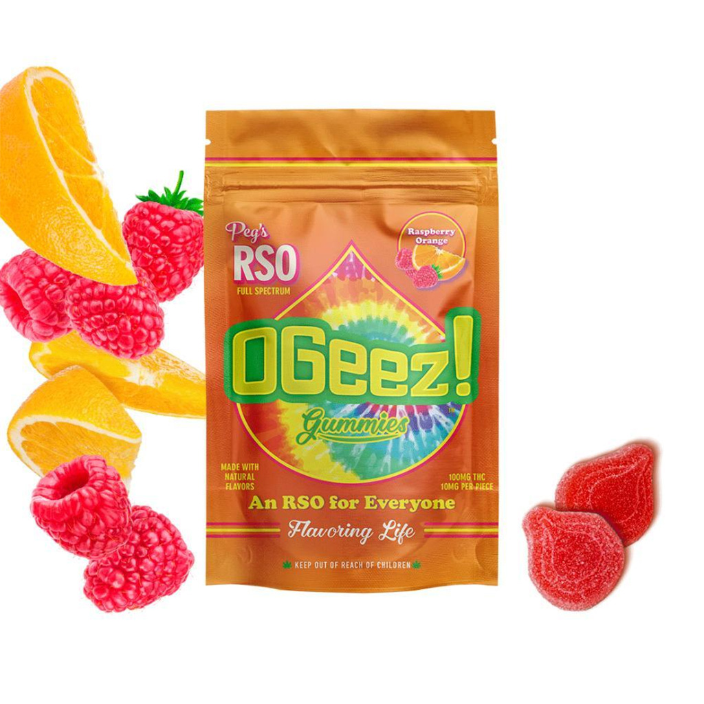 OGEEZ The Big Raspberry Orange RSO Gummies 10-Pack (100mg)