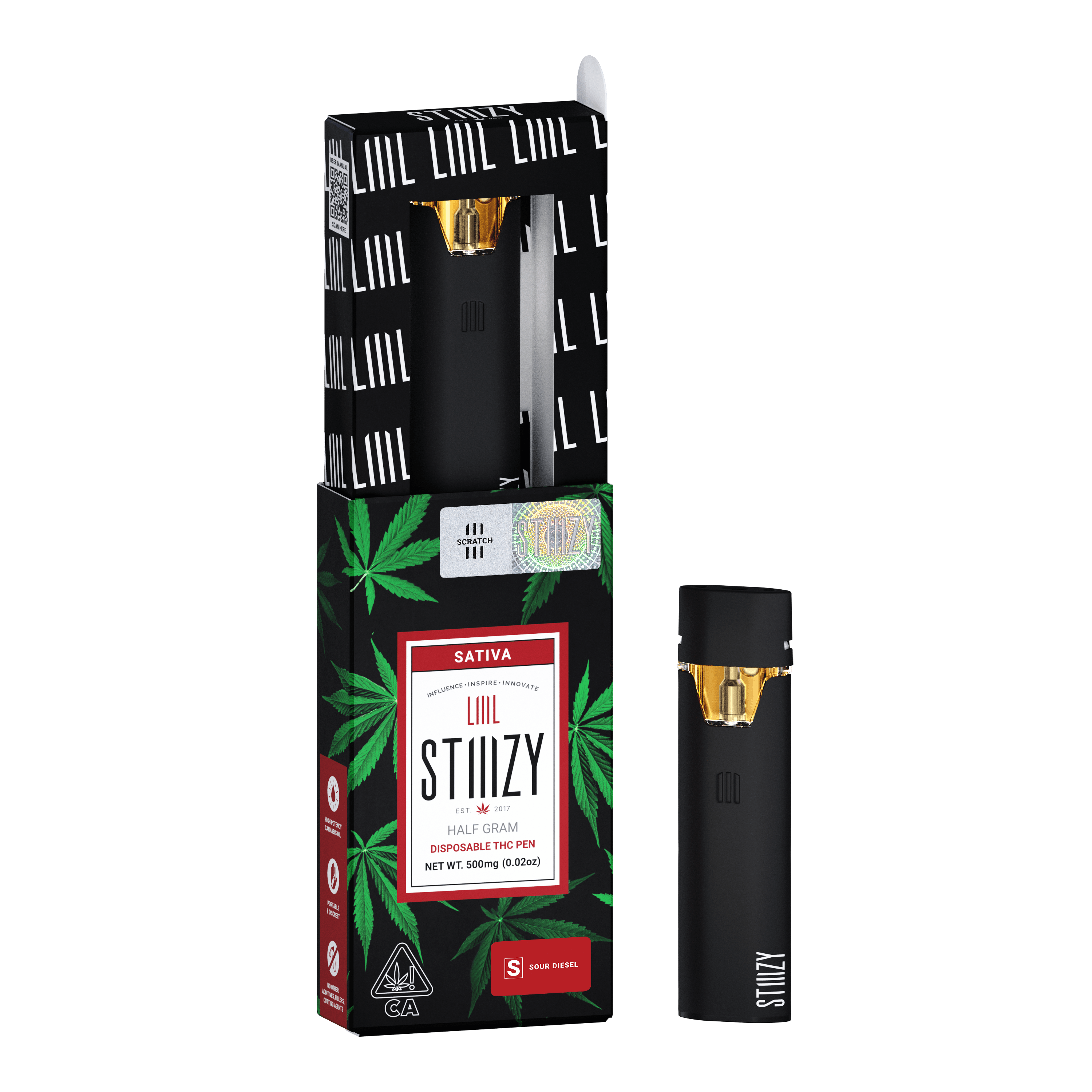 STIIIZY Sour Diesel BDT Distillate Liiil Stiiizy Disposable Pod (1g)