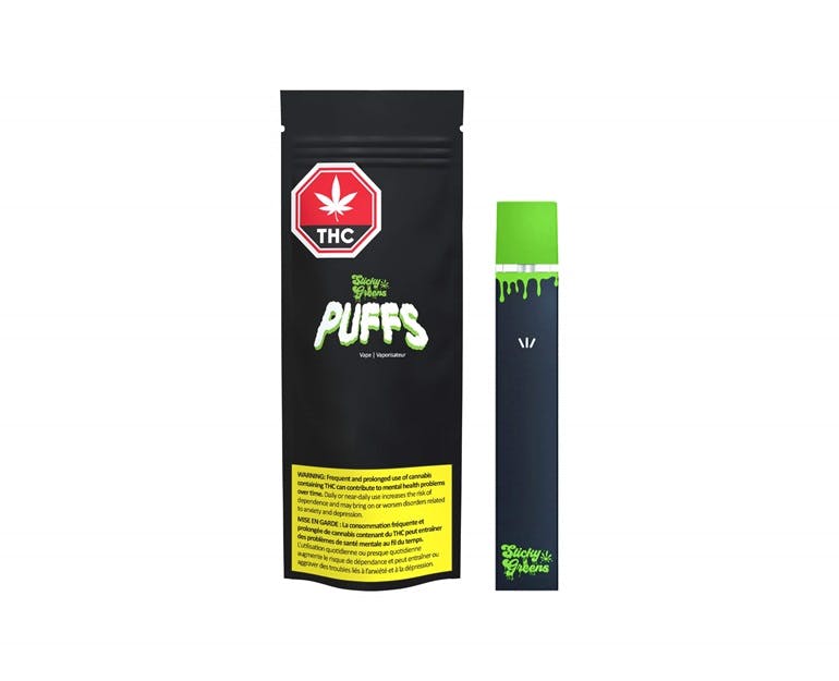 Sticky Greens PUFFS - Passion Guava Distillate Disposable (0.25g)