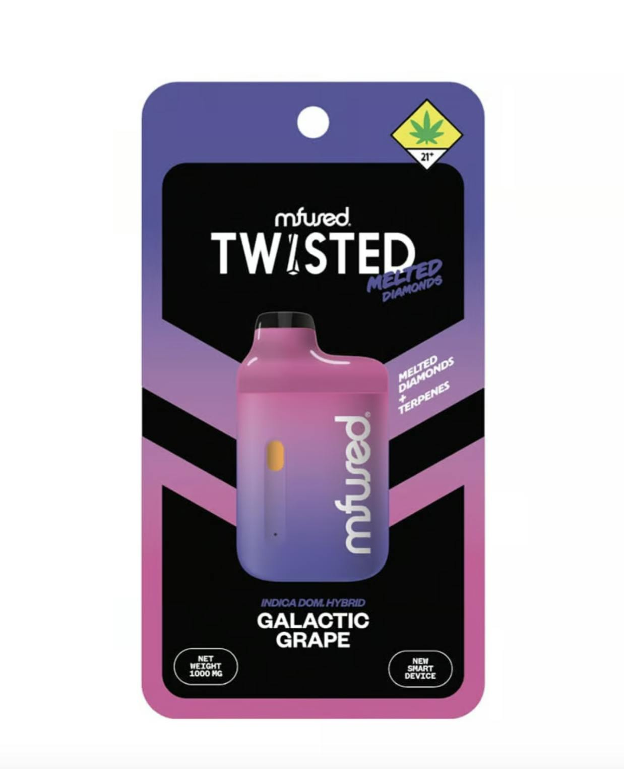 Twisted - Galactic Grape Melted Diamonds Distillate Jefe Disposable (1g)