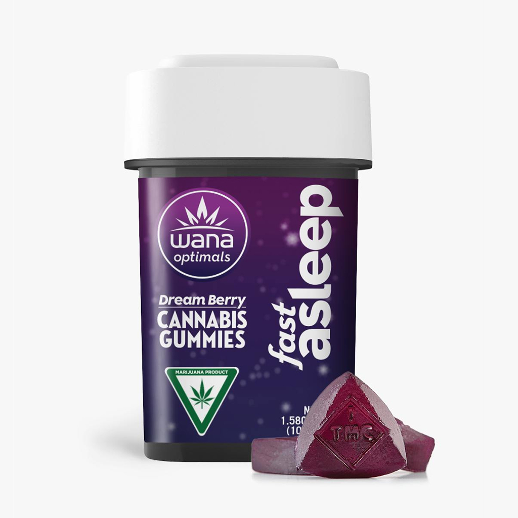 Wana CBD CBN CBG THC 5 1 1 1 Optimals Fast Asleep Dream Berry Gummies-20-Pack-(200mg-CBD,-40mg-CBN,-40mg-CBG,-40mg-THC)