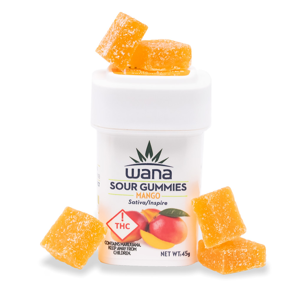 Wana – Sour Mango Gummies 10-Pack (100mg)